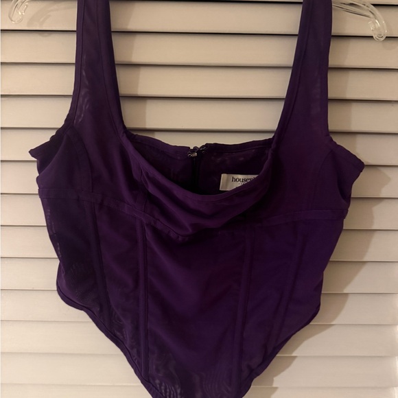 House of CB Other - House of CB Vibrant Purple Mesh Bodysuit
